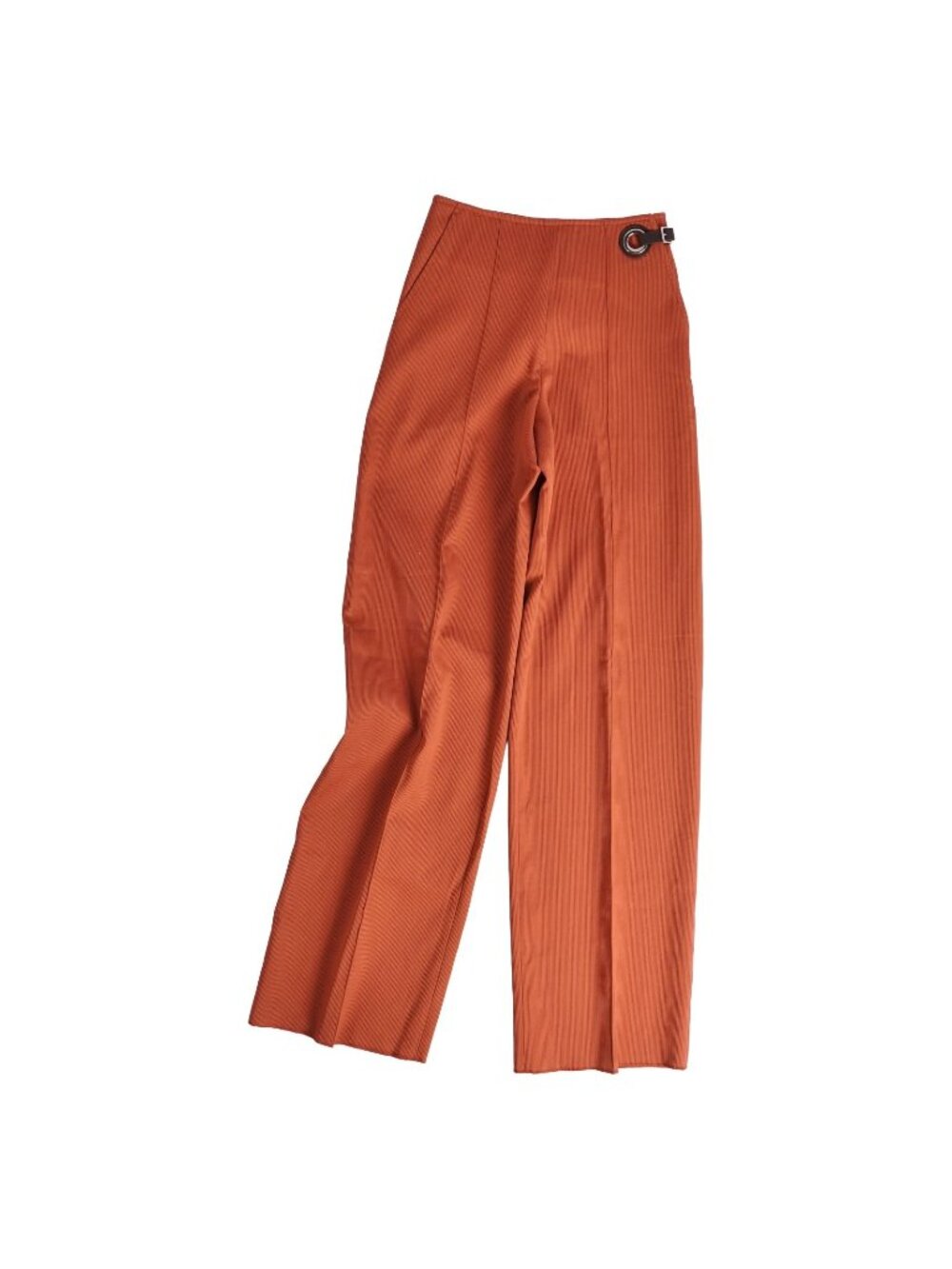 Hermes Pants Long Wide Cotton Brown 32